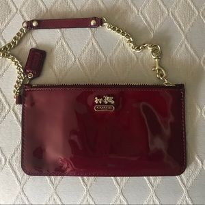 Coach Madison Patent Leather Chain Wristlet